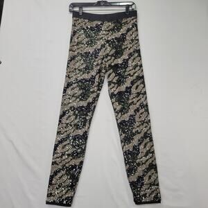Bcbg Maxazria Women's Small Sequin Camouflage Skinny Pants Metallic Party Glam